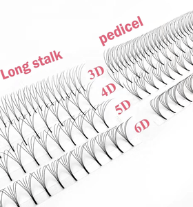 Kits pré-faits d'extensions de cils, perruques synthétiques en fibres naturelles, extensions de cils de beauté en cheveux synthétiques, faits à la main, pointus - Product Image 4