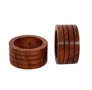 Anillo de Servilleta de Madera Clásico Ecológico para Decoración de Mesa de Comedor Tradicional que Combina Estilo Atemporal con Madera Natural - Product Image 1