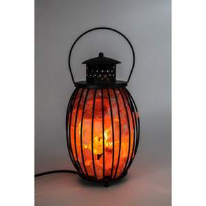 Lanterne en sel de l'Himalaya en forme de panier en fer avec cordon de variateur pour la décoration de la maison, le spa, le sauna et le bien-être |   Exportateur de sel de l'Himalaya - Product Image 2