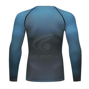 Ensembles de course d'entraînement de compression pour hommes sur mesure de haute qualité motif solide avec fermeture à la taille élastique prix de gros - Product Image 3