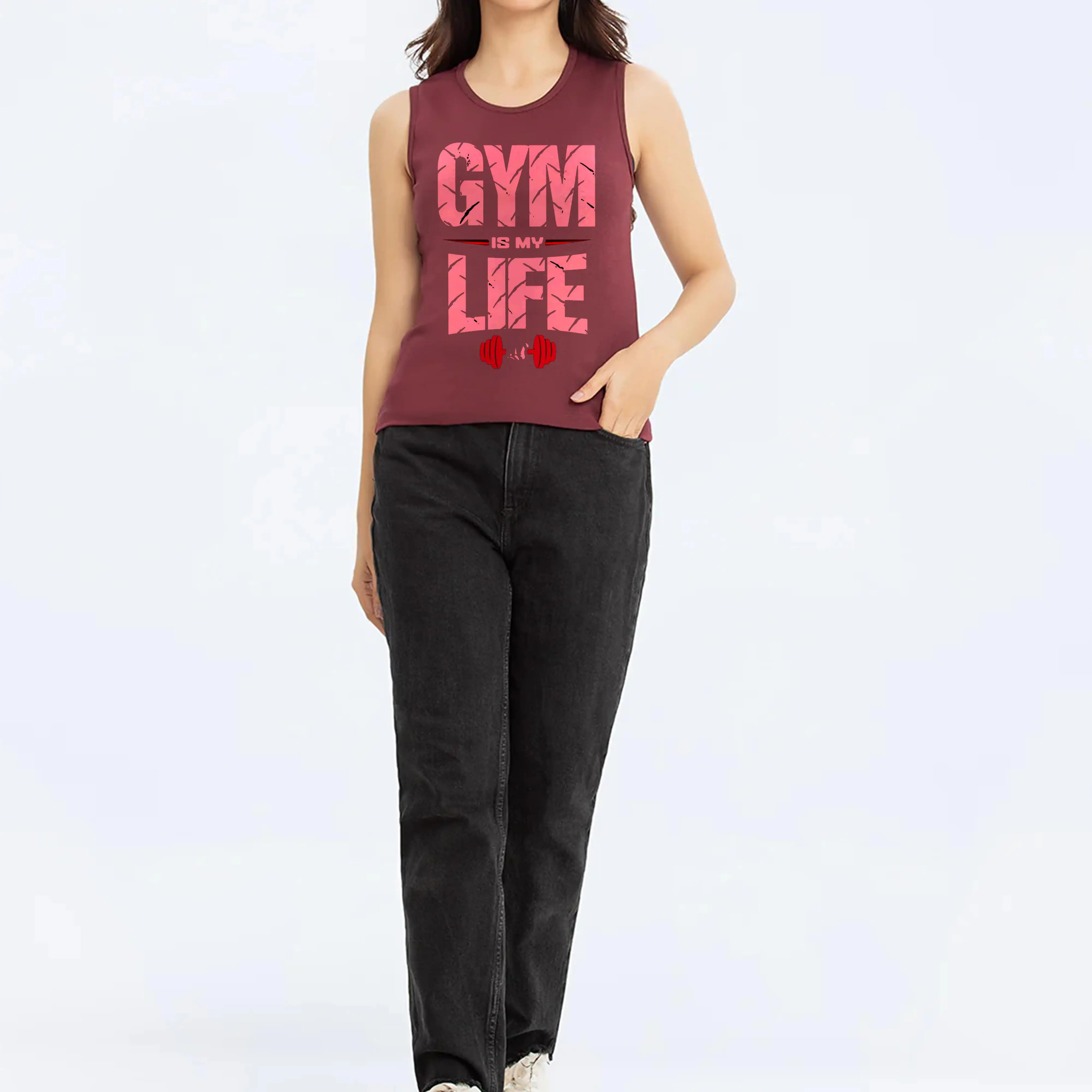 OEM kadınlar Tank Tops Fitness salonu aktif giyim özel egzersiz nefes kadın düz renk toptan koşu atlet kızlar için