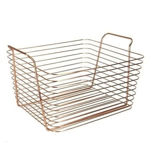 Panier de rangement en fil métallique unique organisateur décoratif créatif pour la maison cuisine salle à manger Style durable moderne - Product Image 1