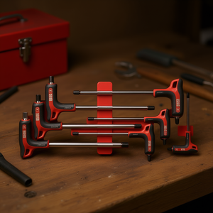 Juego de 7 llaves hexagonales con mango bimaterial y cabezal esférico con módulo de esponja para bricolaje y uso doméstico - Product Image 3