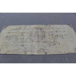 Tapis turc, tapis vintage 3,6x7,6 pieds, tapis en laine grise - Product Image 2