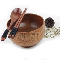 Bol de service en bois d'acacia de forme ronde en métal plaqué or papillons design accessoires de cuisine pour la maison et l'hôtel d'Inde