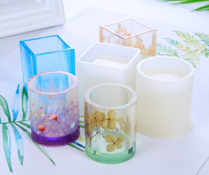 Porte-stylos en résine artisanal, design moderne transparent, organisateur de bureau durable pour stylos, marqueurs, papeterie, décoration de bureau - Product Image 5