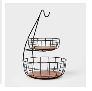 Panier à fruits en fil de fer pour la décoration de la cuisine et de la salle à manger, différentes finitions, panier à fruits pour la décoration de table, panier à fruits pour servir - Product Image 4