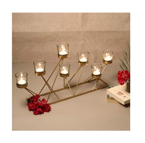 Black Candle Holder Candle Pillar Holders Handcrafted Iron Candle Stand Menorah and <b>Candelabra</b> Suppliers India - Product Image 3