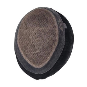 Perruque toupet Miraje Model Taz BD en cheveux humains Remy indiens avec une densité de 100%, vague profonde naturelle et vague corporelle, base en dentelle PU - Product Image 1