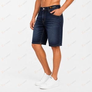 Pantalones cortos de mezclilla premium para hombre al por mayor, personalizados, de cintura alta, casuales, de verano, rasgados, desgastados, de algodón elástico. - Product Image 2