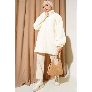 Parka con estampado gótico para mujer, abrigo con cremallera Reversible, bolsillos de felpa, largo, estilo clásico, transpirable, crudo, de talla grande, prendas de vestir exteriores de invierno - Product Image 4