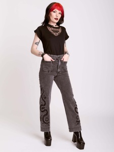 Nuevos Jeans Unisex Pintados y Teñidos a la Moda, Pantalones Vaqueros Anchos Elásticos de Estilo Urbano para Hombre y Mujer - Product Image 6
