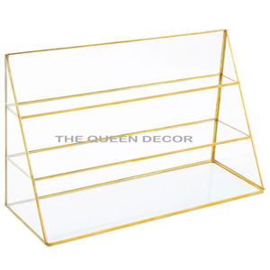 Présentoir de bijoux en fil métallique avec revêtement en poudre d'or finition Base ronde à deux oiseaux qualité supérieure pour l'organisation - Product Image 4