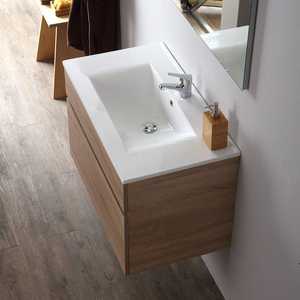 ตู้ห้องน้ำติดผนังไม้โอ๊คธรรมชาติขนาด 80 ซม. จากเซี่ยงไฮ้ ชุดหรูหรา - Product Image 4