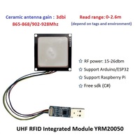 Módulo Lector RFID UHF Mini YRM200 con Antena de 3 a 5.5dBi para Sistema de Control de Acceso Raspberry Pi