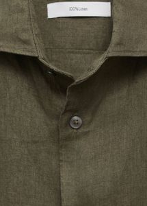 Camisa de Lino 100% para Hombre, Manga Larga, Lino Puro, Casual, Entallada, Camisas de Vestir para Hombre, Camisas Casuales Cómodas para Hombre - Product Image 2