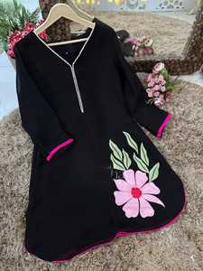 Farshi Salwar Punjabi brodé costume d'été manches courtes ethniques pakistanaises avec Sharara Pallazo Inde Anarkali vente en gros - Product Image 4