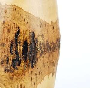 Vase en bois décoratif artisanal, finition naturelle, parfait pour la maison, le bureau, la réception d'hôtel, les projets de décoration intérieure, luxe - Product Image 2
