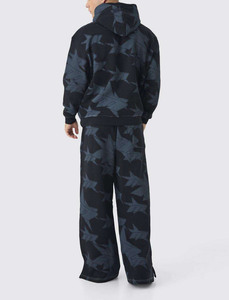 ชุดวอร์ม2ชิ้นมีฮู้ดพิมพ์ลายสำหรับฤดูหนาวเป็นมิตรกับสิ่งแวดล้อมชุด2ชิ้นผ้าคอตตอน100% 460 GSM ขนแกะทรงหลวมโอเวอร์ไซส์สำหรับผู้ชาย - Product Image 6