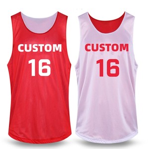 เสื้อบาสเก็ตบอลแห้งเร็วเสื้อเจอร์ซีย์บาสเก็ตบอลสองชั้นแบบย้อนกลับได้ - Product Image 1