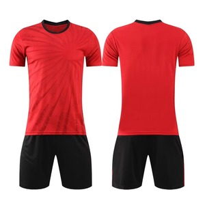 Sublimación personalizada Ropa deportiva Aceptar logotipo personalizado Hombres Fútbol Uniforme Color sólido Simple Fútbol Top Camiseta de fútbol - Product Image 2