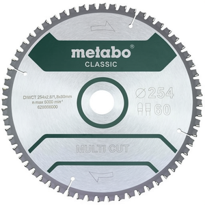 Circular <b>Saw</b> Blade Multi-Cut Classic D254x2.6/1.8x30mm Bore Z.60 FZ/TZ 5Gr Neg - Product Image 2