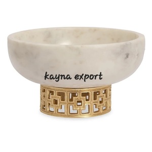 Nuevo y Elegante Tazón de Metal Ecológico con Base Dorada, Brillante y Pulido, Decoración de Mesa, Artesanía, Tazón para Servir Sopa en Fiestas - Product Image 6