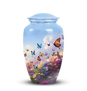 โกศใส่เถ้ากระดูกรูปผีเสื้อสำหรับผู้ใหญ่ใส่ขี้เถ้าทำศพดอกไม้ป่าสำหรับผีเสื้อที่มีสีสันธรรมชาติ - Product Image 1