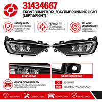 Ensemble de feux antibrouillard avant droit 31434667 pour Volvo S90 XC60, remplacement du pare-chocs avant, pièces d'éclairage automobile