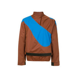 Bloc de couleur hommes léger Nylon coupe-vent veste respirant Gym Fitness coupe-vent à capuche col broderie grande taille course - Product Image 3