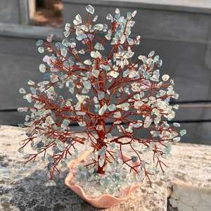 Multi fluoride <b>chips</b> for Tree Natural Agate Stone <b>Crystal</b> Decor Featuring Semi Precious Mineral Crafts Ideal For Wellness - Product Image 4