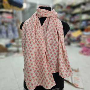 Hand Block Printed Cotton <b>Scarves</b> Beautifully Crafted 12x72 Inches Stoles - Product Image 5