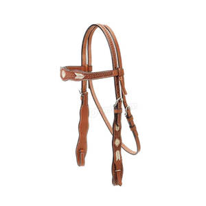 Brida de caballo de alta calidad hecha de cuero genuino Brida ecuestre de Carreras de Caballos Brida ecuestre ajustable - Product Image 1