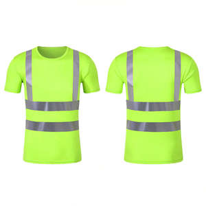Camiseta de Seguridad Reflectante de Alta Visibilidad, Manga Corta, Verde Fluorescente, Personalizada, para Venta al por Mayor - Product Image 5