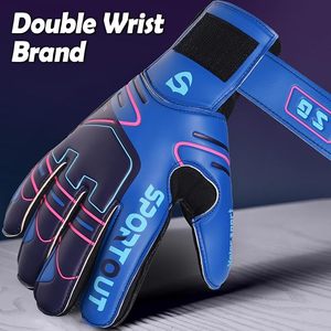 Gants de gardien de but de football pour enfants, garçons, jeunes et adultes avec protection amovible des doigts, gants de football pour enfants - Product Image 4