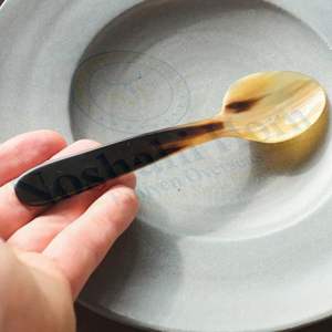 Nouvelle version cuillère en corne de buffle naturelle polie Design de couverts traditionnels pour la vaisselle de restaurant et l'utilisation artisanale - Product Image 5