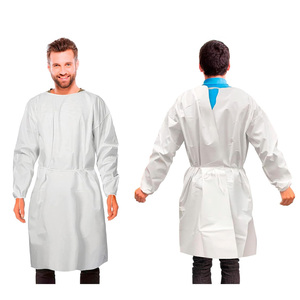 Batas de Aislamiento Médico Desechables de Alta Calidad, No Tejidas, Impermeables, Protectoras, de Manga Larga, con Costura Soldada, Protección contra Vapores de Nivel Laboratorio - Product Image 2