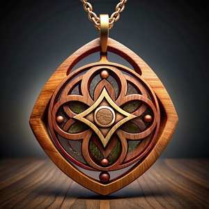 LISTE COLLIERS POUR FEMMES HOMMES NATUREL GRAND BOHO TRIBAL SONO BOIS Pendentif sur cordon réglable Collier fait main - Product Image 1