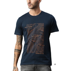 Camiseta básica naranja para hombre, cuello redondo - Product Image 1