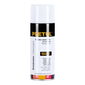 Pretul 400ml bianco lucido Aerosol vernice Spray 4 unità in scatola resina acrilica rivestimento liquido per mobili - Product Image 1