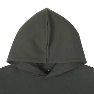 Sweat à capuche lavé à l'acide en coton 400gsm avec logo personnalisé et serviette brodée Technique de vêtement teint Épaule tombante Sweats à capuche épais vieillis - Product Image 2