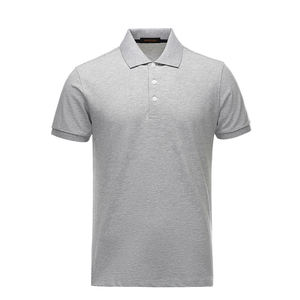 Camisetas de moda 100% algodón para hombre, diseño con patrón liso para polos, camisetas polo de tela con serigrafía - Product Image 6