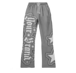 ชุดวอร์มผ้าฟลีซแบบสวมหัวสำหรับผู้ชายชุดวอร์มทรงแบ็กเกอร์กางเกงวอร์มทรงหลวมแบบเรียงซ้อนกันออกแบบได้ตามต้องการ - Product Image 3