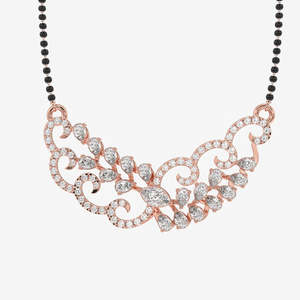 Mangalsutra en or 18 carats pour femmes avec diamant Moissanite, bijou élégant - Product Image 5