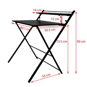 Escritorio de Computadora Compacto de Diseño Simple en Color Negro Well Home, 80x50x73.5cm - Product Image 5