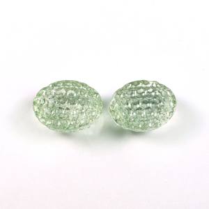 เครื่องประดับพลอยอเมทิสต์สีเขียวธรรมชาติทำด้วยมือแกะสลักทรงรีสวยงามดีไซน์รังผึ้งสามารถปรับรูปร่างและขนาดได้ตามต้องการ - Product Image 2