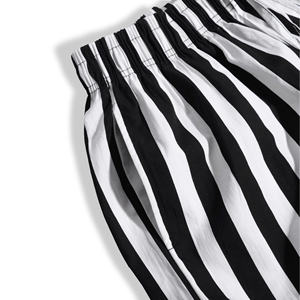 OEM ODM Made in Vietnam Pastel Striped Beach <b>Shorts</b> for Men <b>Women</b> Breathable Cotton Fabric with Print Embroidery - Product Image 4