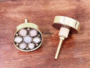 Boutons et poignées de tiroir de cuisine et de salle de bain décoratifs en incrustation de vadrouille minimalistes faits à la main et écologiques Tradebyd - Product Image 4