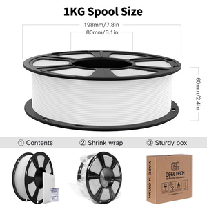 Geeetech 10 rotoli 1KG di filamento 3D stampante PLA <span class=keywords><strong>Matte</strong></span> filamento opaco serie 10KG 1.75mm bianco opaco PLA filamento - Product Image 6