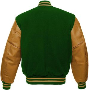Por encargo al por mayor en blanco Letterman chaquetas por encargo de lana cuerpo de cuero mangas Varsity CollegeBaseballjacket para los hombres - Product Image 3